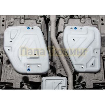 Защита топливного бака + комплект крепежа Rival Алюминий для Geely Monjaro;2023-;2 0;4WD;АКПП