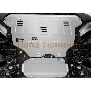 Защита картера и рулевой рейки + комплект крепежа Rival Алюминий для Geely Monjaro;2023-;2.0;4WD;AКПП;Geely Atlas;2024-;2.0;4WD;AКПП;Geely Atlas;2023-;2.0;FWD;РКПП.