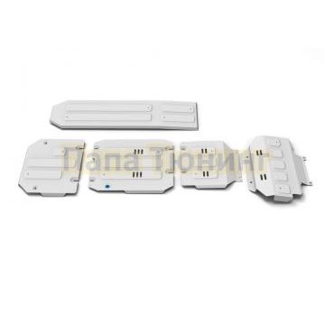 Комплект защит радиатора + картера + КПП + РК + бака + комплект крепежа Rival Алюмний для Great Wall King Kong Poer V-2.0d МКПП 4WD 2023-