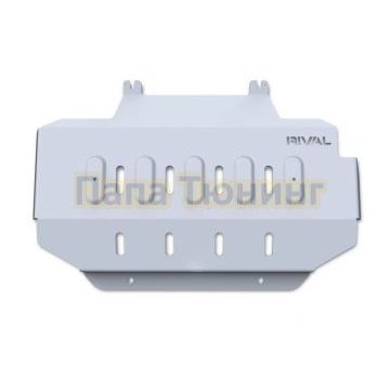 Защита радиатора + комплект крепежа Rival Алюминий 6 мм для Great Wall King Kong Poer; 2023-; 2 0d; 4WD; МКПП/ Haval H5 ;2024-; 2 0; 4WD; АКПП