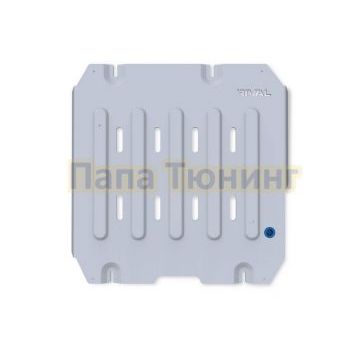 Защита КПП + комплект крепежа Rival Алюминий 6 мм для Great Wall King Kong Poer; 2023-; 2 0d; 4WD; МКПП/ Haval H5 ;2024-; 2 0; 4WD; АКПП