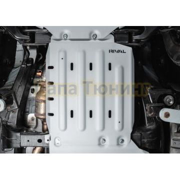 Защита КПП + комплект крепежа Rival Алюминий 6мм для TANK 300;2023-;2 0;4WD;АКПП;TANK 500;2023-;3 0 (299 л.с.);4WD;АКПП;HAVAL;H9;2024-;2 0;4WD;АКПП;TANK 400(Бензин);2024-;2.0i;4WD;АКПП.