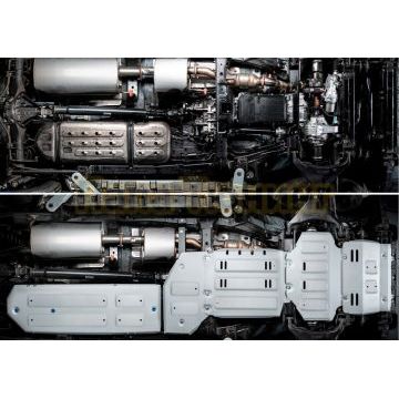 Защита радиатора + Защита картера + Защита КПП + Защита РК + Защита бака + комплект крепежа Rival Алюминий для Tank 300;Tank 500;Haval H9