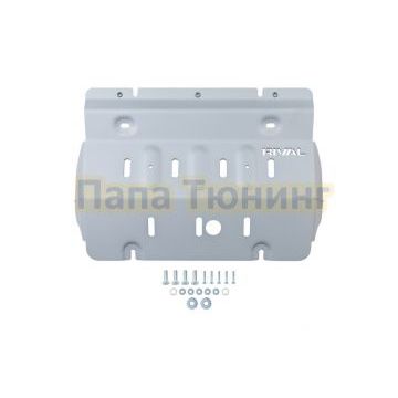 Защита радиатора + комплект крепежа Rival Алюминий 6мм для TANK 300;2023-;2 0;4WD;АКПП;TANK 500;2023-;2 0;4WD;АКПП;TANK;500;2023-;3 0 (299 л.с.);4WD;АКПП;HAVAL;H9;2024-;2 0;4WD;АКПП;HAVAL;H9;2024-;2 4d;4WD;АКПП