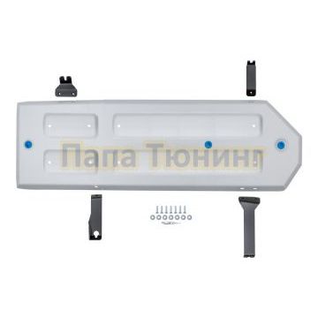 Защита топливного бака + комплект крепежа Rival Алюминий для Tank 300;Tank 500;Haval H9;Tank 400(бензин)