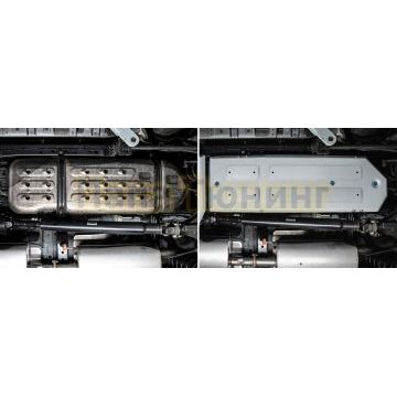 Защита топливного бака + комплект крепежа Rival Алюминий для Tank 300;Tank 500;Haval H9;Tank 400(бензин)
