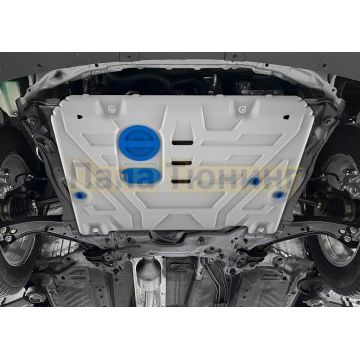 Защита картера + КПП + комплект крепежа Rival Алюминий для Haval M6;2023-;1 5;FWD;МКПП;Haval M6;2023-;1 5;FWD;РКПП