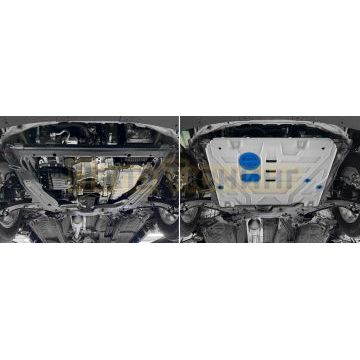 Защита картера + КПП + комплект крепежа Rival Алюминий для Haval M6;2023-;1 5;FWD;МКПП;Haval M6;2023-;1 5;FWD;РКПП