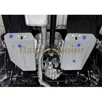 Защита топливного бака + комплект крепежа Rival Алюминий для Jetour Traveller;2023-;2 0;4WD;РКПП; Jetour T2;2024-;2 0;4WD;РКПП;Jetour T1;2025-;2.0;4WD