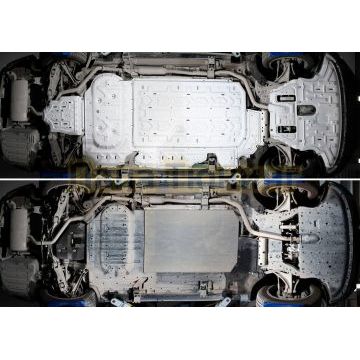 Комплект защиты днища автомобиля+ комплект крепежа Rival Алюминий для Lixiang L9; 2022-; 1.5PHEV; 4WD; АКПП