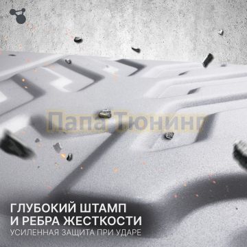 Комплект защиты днища автомобиля+ комплект крепежа Rival Алюминий для Zeekr 001 2021-2024 4WD