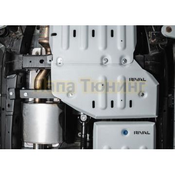 Защита РК + комплект крепежа RIVAL Алюминий 6мм для Tank 300 2023- V - 2.0T АКПП 4WD
