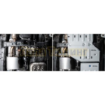 Защита РК + комплект крепежа RIVAL Алюминий 6мм для Tank 300 2023- V - 2.0T АКПП 4WD