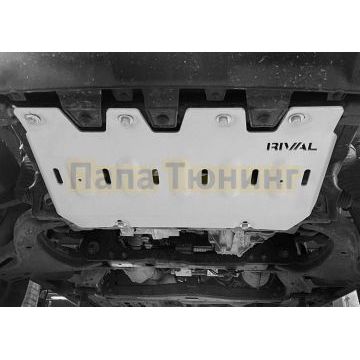 Защита радиатора + комплект крепежа Rival Алюминий 6 мм для TANK 700;2024-;3 0;4WD;АКПП