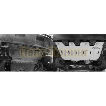 Защита радиатора + комплект крепежа Rival Алюминий 6 мм для TANK 700;2024-;3 0;4WD;АКПП