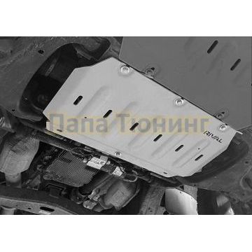 Защита картера + комплект крепежа Rival Алюминий 6мм для TANK 700;2024-;3 0;4WD;АКПП