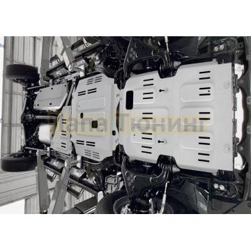 Защита картера + защита КПП + Защита РК + Защита топливного бака + комплект крепежа Rival Алюминий для Toyota LC250;2024-;2 4;4WD;АКПП;Toyota LC250;2024-;2 7;4WD;АКПП