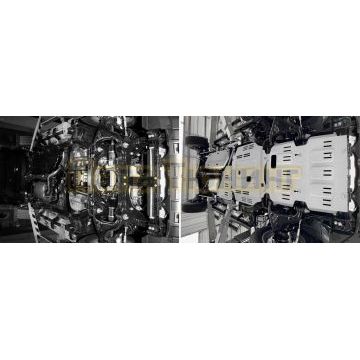 Защита картера + защита КПП + Защита РК + Защита топливного бака + комплект крепежа Rival Алюминий для Toyota LC250;2024-;2 4;4WD;АКПП;Toyota LC250;2024-;2 7;4WD;АКПП