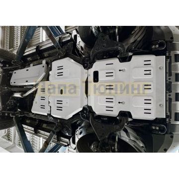 Защита картера + защита КПП + Защита РК + Защита топливного бака + комплект крепежа Rival Алюминий для Toyota LC250