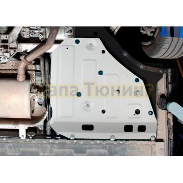 Защита передней кромки АКБ + комплект крепежа Rival Алюминий для Voyah Free гибрид АКПП полный 2023-