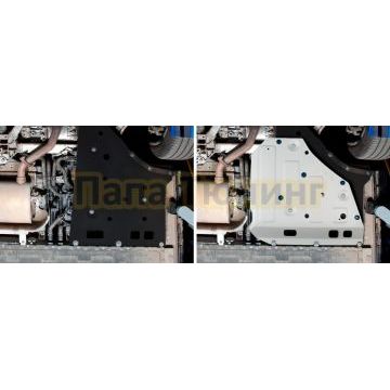 Защита передней кромки АКБ + комплект крепежа Rival Алюминий для Voyah Free гибрид АКПП полный 2023-