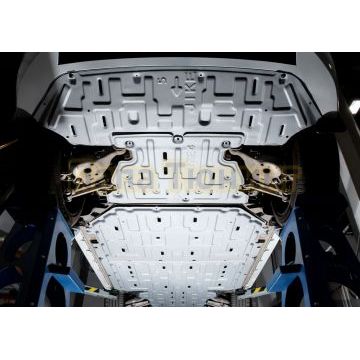 Комплект защиты днища автомобиля+ комплект крепежа Rival Алюминий для Zeekr 001 2021-2024 4WD