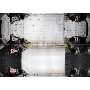 Комплект защиты днища автомобиля+ комплект крепежа Rival Алюминий для Zeekr 001 2021-2024 4WD