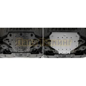 Защита заднего электродвигателя + комплект крепежа Rival Алюминий для Zeekr X полный 2023-