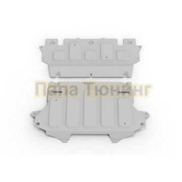 Защита переднего электродвигателя 2 части + комплект крепежа Rival Алюминий для Zeekr X 2023- 4WD.