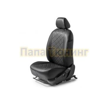 Авточехол на водительское сидение для Hyundai Solaris II (40/60) 2017-/ Kia Rio (40/60) 2017-/Rio X 2020-/ Rio X-Line 2017-2021 экокожа ромб