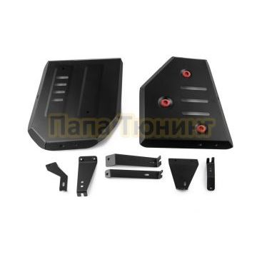 Защита топливного бака + комплект крепежа АвтоБРОНЯ Сталь для Jaecoo J7;2023-;1 6;4WD;РКПП