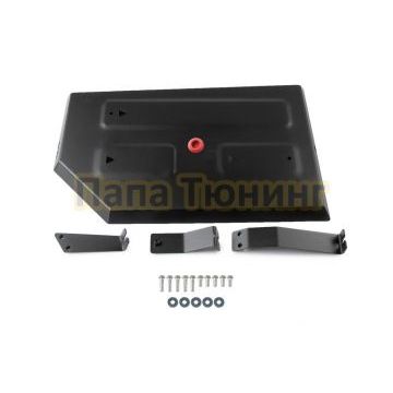 Защита топливного бака + комплект крепежа АвтоБРОНЯ Сталь для Jaecoo J8;2024-;2 0;4WD;РКПП