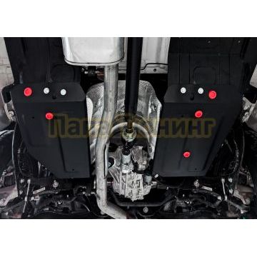 Защита топливного бака + комплект крепежа АвтоБРОНЯ Сталь для Jetour Traveller;2023-;2;4WD;РКПП; Jetour T2;2024-;2;4WD;РКПП;Jetour T1;2025-;2.0;4WD;АКПП