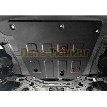Защита картера + комплект крепежа АвтоБРОНЯ Сталь для Jetour X50;2024-;1 5;FWD;РКПП;Jetour X50;2024-;1 5;FWD;МКПП