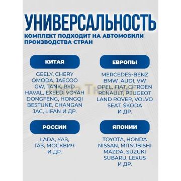 Универсальный комплект М8 четыре закладных