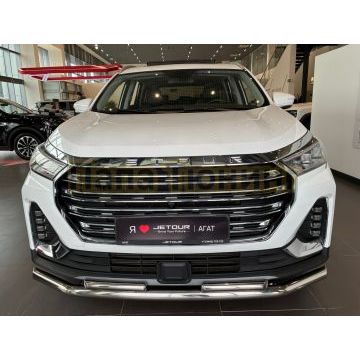 Защита переднего бампера двойная Папа Тюнинг d60/42 для JETOUR X90 Plus 2022-