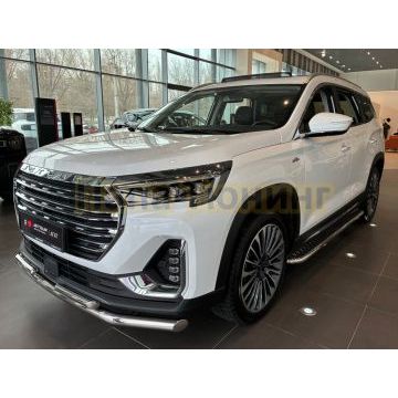 Защита переднего бампера двойная Папа Тюнинг d60/42 для JETOUR X90 Plus 2022-