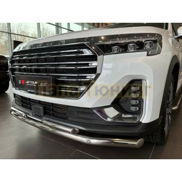 Защита переднего бампера двойная Папа Тюнинг d60/42 для JETOUR X90 Plus 2022-