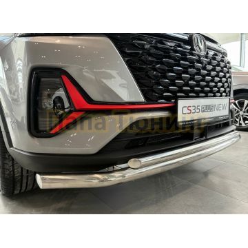 Защита переднего бампера двойная Папа Тюнинг d60/42 для Changan CS35 Plus 2023-