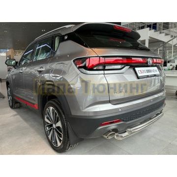 Защита заднего бампера двойная Папа Тюнинг d60/42 для Changan CS35 Plus 2023-