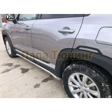 Защита штатного порога труба Папа Тюнинг d60 для Changan CS35 Plus 2023-