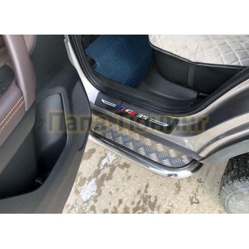 Пороги с накладным листом Папа Тюнинг d53 для Changan CS35 Plus 2023-