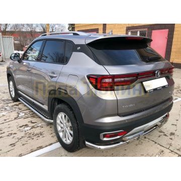 Пороги с накладным листом Папа Тюнинг d53 для Changan CS35 Plus 2023-