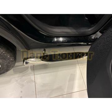 Пороги труба с проступью Папа Тюнинг d76 для CHERY Omoda C7 2025-