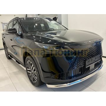 Пороги труба с проступью Папа Тюнинг d76 для CHERY Omoda C7 2025-