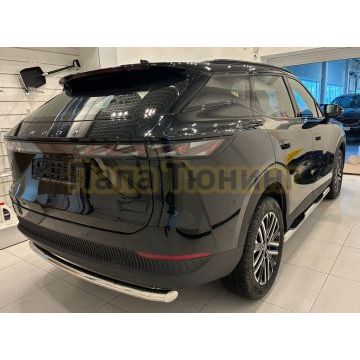 Пороги труба с проступью Папа Тюнинг d76 для CHERY Omoda C7 2025-