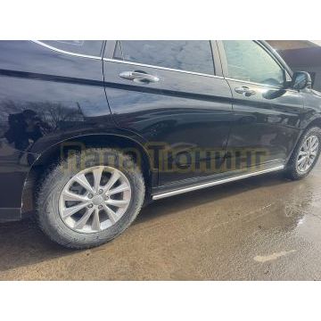 Защита штатного порога труба Папа Тюнинг d60 для HAVAL M6 2023-