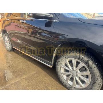 Защита штатного порога труба Папа Тюнинг d42 для HAVAL M6 2023-