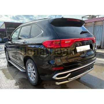Защита заднего бампера  двойная Папа Тюнинг d60/42 для HAVAL M6 2023-