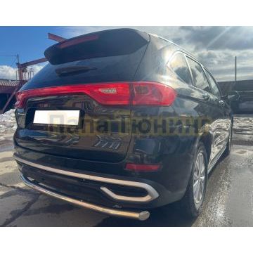 Защита заднего бампера Папа Тюнинг d60 для HAVAL M6 2023-